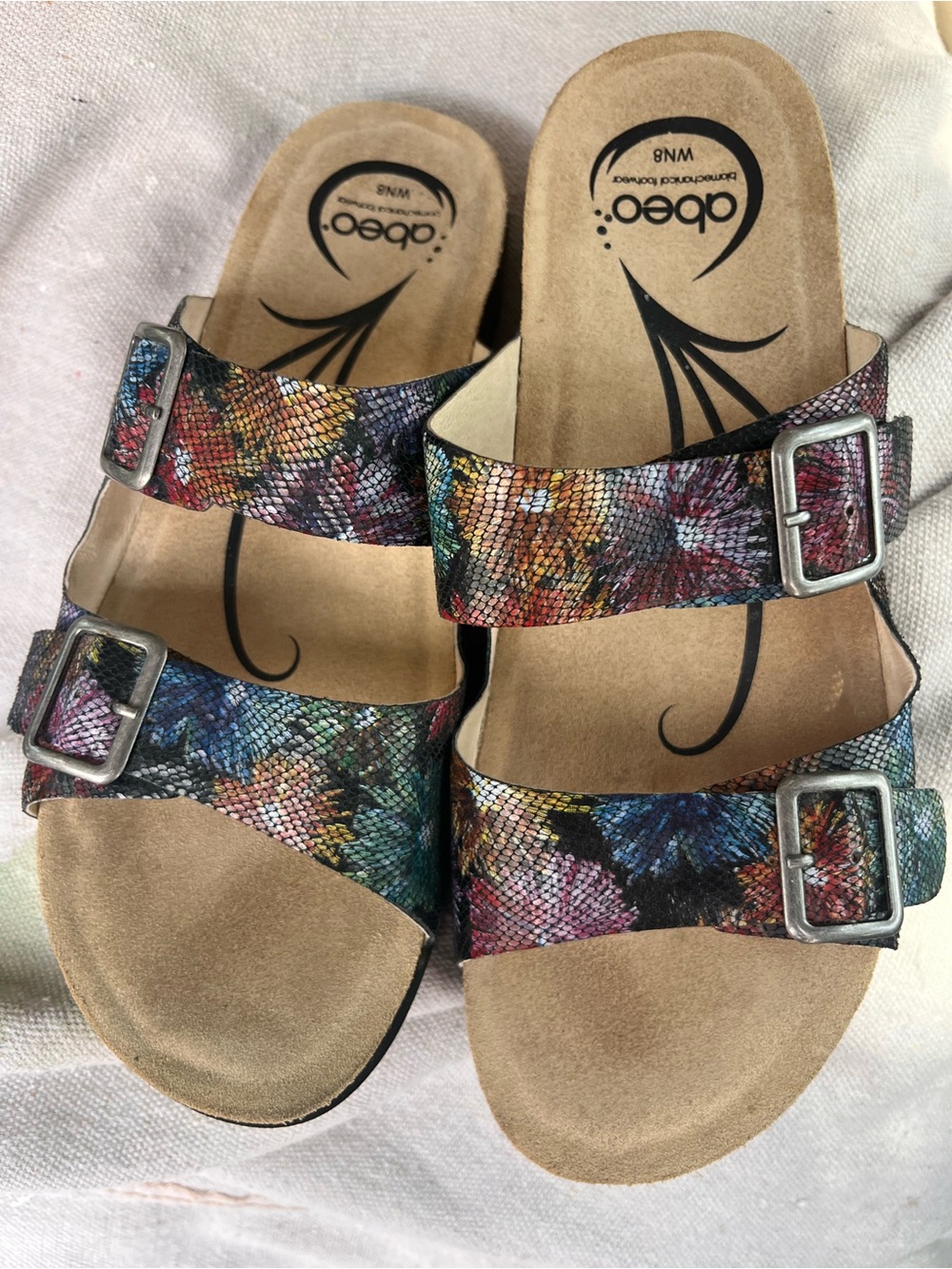Abeo Blythe floral sandal orthopedic 8N